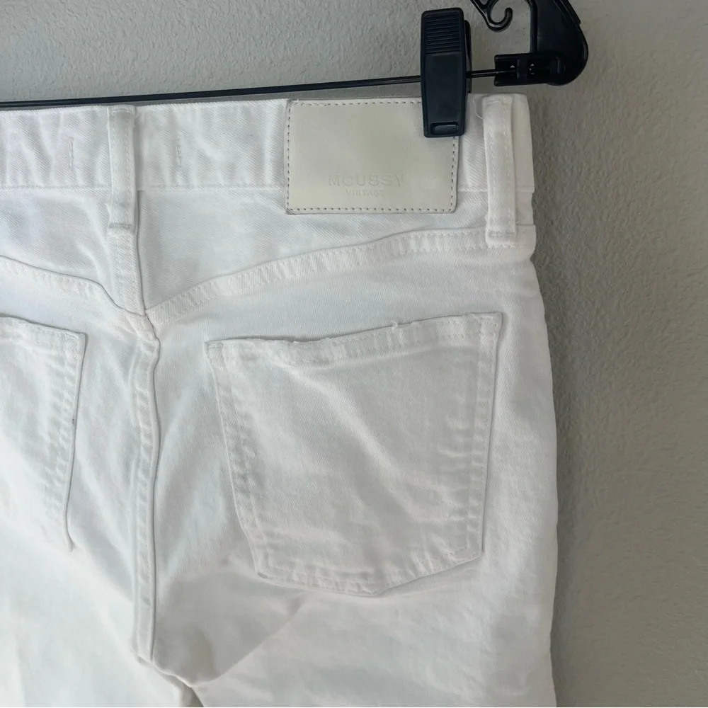 Moussy Vintage Velma Skinny Ankle Jeans White Denim Distressed Women’s 28